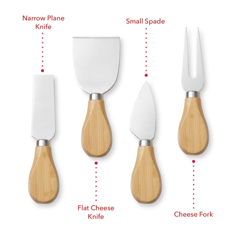 Casafield Bamboo Cheese Board and Knife Gift Set, Wooden Charcuterie Board Meat and Cheese Platter for Entertaining, Housewarming, Birthday, Wedding - Image 5
